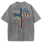 Stand For The Flag Kneel For The Cross 4th Of July Washed T-Shirt