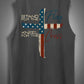 Stand For The Flag Kneel For The Cross 4th Of July Print Cotton Sleeveless Tank Tops
