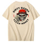 Dirty Hands Clean Money  Pattern Print 100%Cotton T-Shirt