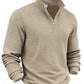 Men's Solid Color Waffle Weave Pullover Sweatshirt