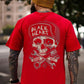 BLACK HEART Skull Print Men's T-shirt
