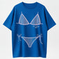 Bikini Graphic Washed T-shirt ,Last Splash Seashells and Wedding Bells, Bikini Body Illusion Shirt, Funny Summer Vacation Coverup