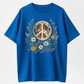 Boho Floral Peace Moon Shirt, Retro Vintage Style