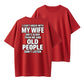Funny Wife Humor T-Shirt She's Older Than Me Husband Graphic Tee