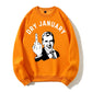 Dry January Funny Middle Finger Humor Organic Cotton Unisex Sweatshirt