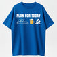 Plan For Today Boat Beer Sex Funny Graphic Pure Cotton T-Shirt