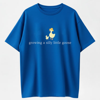 Growing A Silly Little Goose Funny Cute Pregnancy Announcement T-Shirt