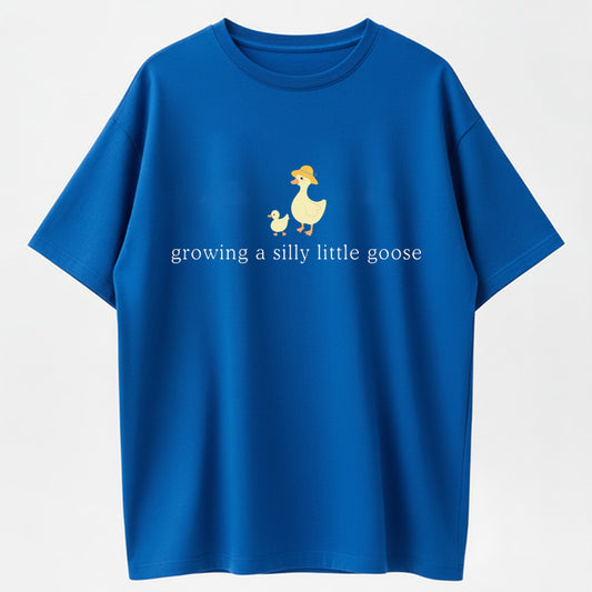 Growing A Silly Little Goose Funny Cute Pregnancy Announcement T-Shirt