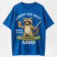 Current Side Quest ADHD Raccoon Funny Organic Cotton Unisex T-Shirt