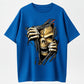Urbntees Ripped Skull Golden Bones Dark Graphic Organic Cotton Unisex T-Shirt