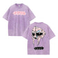 Urbntees MF BOO Melting Dripping Mask Hoodie Graphic Vintage Washed Cotton T-Shirt