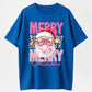 Merry Christmas Heart-Shaped Sunglasses Santa Sweatshirt