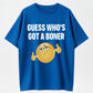 100% Cotton "Guess Who's Got a Boner" Funny Emoji T-Shirt
