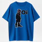 Oi Funny Bearded Man In Black Coat Sunglasses Sarcastic Graphic T-Shirt