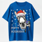 100% Cotton "Merry Kissmyass" Christmas Donkey T-Shirt