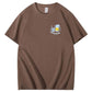Fatherhood Skull And Beer Pattern Print Cotton T-Shirt