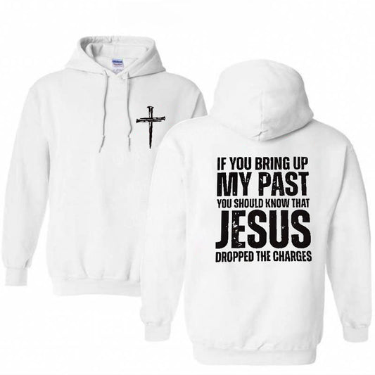Jesus Pattern Printed Classics Hooded Sweatshirt