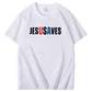 Jesus Saves Usa Pattern Print 100%Cotton T-Shirt