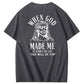 When God Made Me He Grinned And Said This'll Be Fun Jesus Pattern  Print 100%Cotton T-Shirt