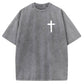 White God All Things Are Possible  Washed And Distressed Pattern Crew Neck T-Shirt