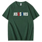 Jesus Saves Usa Pattern Print 100%Cotton T-Shirt