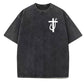 Jesus Made Me A Fisherman Pattern Washing And Aging Process Crew Neck T-Shirt