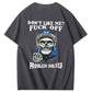 Don't Like Me Fuck Off Problem Solved  Pattern Print 100%Cotton T-Shirt