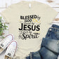Blessed God Love By Jesus Led By The Spirit  Pattern Round-Neck T-Shirt