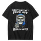 Don't Like Me Fuck Off Problem Solved  Pattern Print 100%Cotton T-Shirt