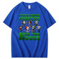 There's  Some Horros In This House Pattern  Print 100%Cotton T-Shirt