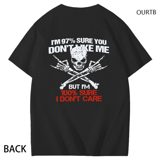 I‘m 97% Sure You Don't Like Me But I'm 100% Sure I Don't Care Generation X Est 1970 Funny Art Pattern Print T-Shirt