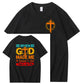 When God Made Me He Grinned  And Said This'll Be Fun Funny Pattern  Print 100%Cotton T-Shirt