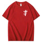 Jesus Made Me A Fisherman Pattern Print 100%Cotton T-Shirt