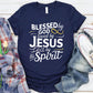 Blessed God Love By Jesus Led By The Spirit  Pattern Round-Neck T-Shirt
