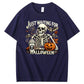 Just Wating For  Halloween Skull   Pattern  Print 100%Cotton T-Shirt