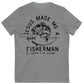Jesus Made Me A Fisherman Pattern Print 100%Cotton V Neck T-Shirt