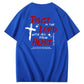 Trust In The  Lord Pattern Print Crew Neck T-Shirt