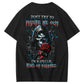 Don't Try To Figure Me Out Skull Pattern  Print 100%Cotton T-Shirt