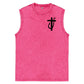 Jesus Made Me A Fisherman  Pattern Sleeveless Cotton Washed Printed Loose Vest