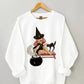 Halloween Little Witch Girl Cat Sweatshirt