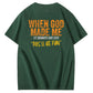When God Made Me He Grinned And Said This'll Be Fun Pattern Print 100%Cotton Funny T-Shirt