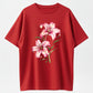 Men's and Women's T-shirt, Vintage Style Pink Lily Floral Graphic Tee, Unisex T-shirt, Gift T-shirt, Y2k Unisex Graphic Tees Gothic Grunge Emo Scene Amity Affliction Style Clothes Menswear Womenswear Streetwear