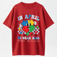 Urbntees In April We Wear Blue Autism Awareness Puzzle Piece Cotton T-Shirt
