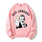 Dry January Funny Middle Finger Humor Organic Cotton Unisex Sweatshirt