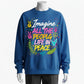 Inspirational Peace Hoodie – 'Imagine' Slogan with Colorful Art for Peace Enthusiasts