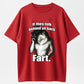 Urbntees If They Talk Behind Your Back Fart Cowboy Wolf Funny Graphic Pure Cotton T-Shirt