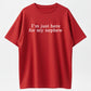 Urbntees "I'm Just Here for My Nephew" Funny Aunt Uncle T-Shirt