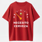 Urbntees Necesito Cerveza I Need Beer Funny Gauge Graphic Pure Cotton T-Shirt