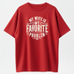 Heat Transfer Funny "My Wife is My Favorite Problem" Humorous Quote, Casual Streetwear Men's Shirts Graphic Tee