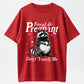 Feral & Pregnant Don't Touch Me Funny Pregnant Raccoon T-Shirt